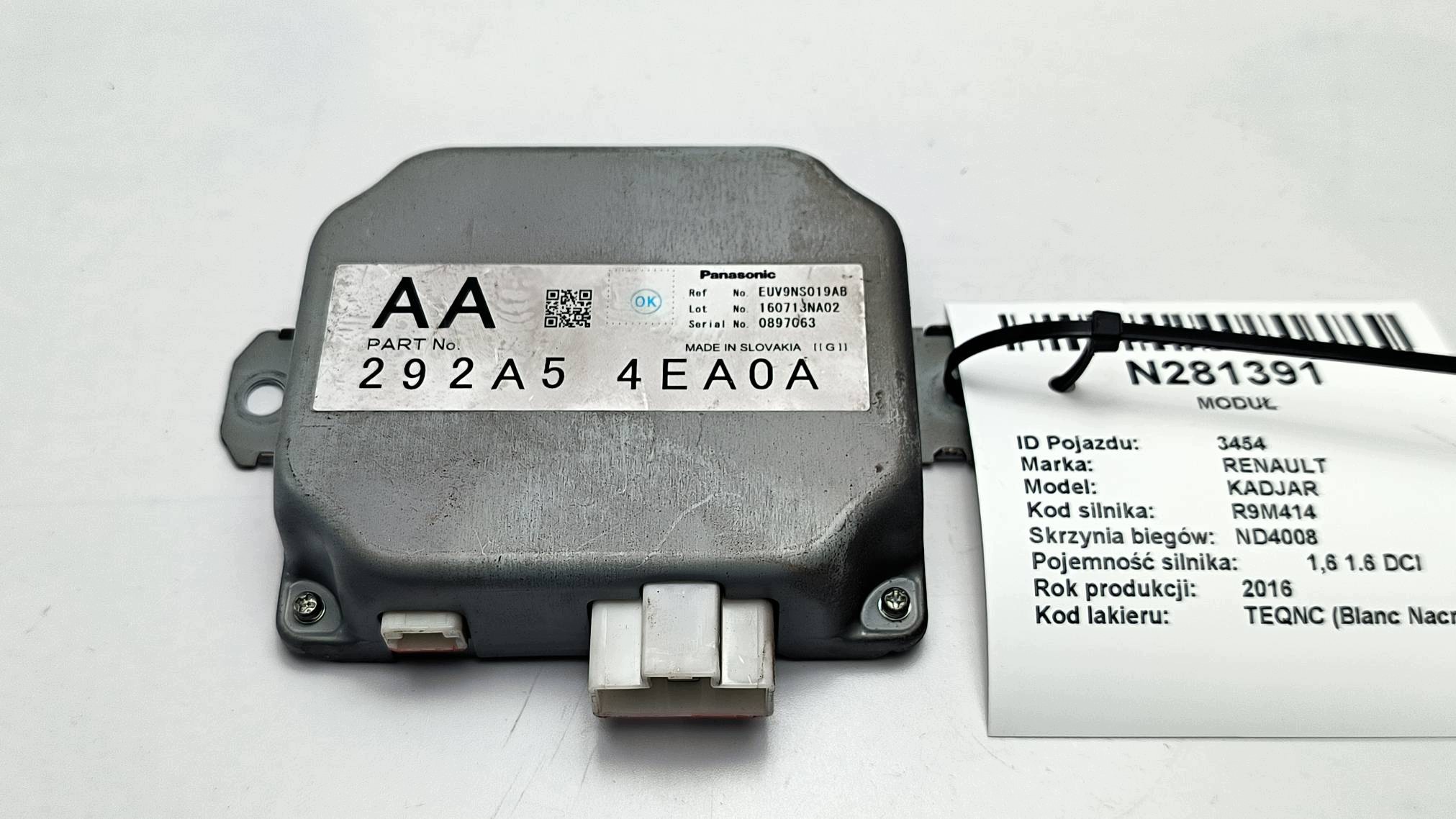 modulo KAMERY 292A54EA0A RENAULT KADJAR