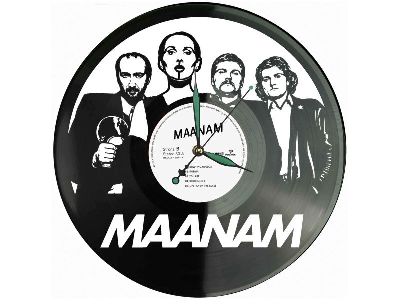 Maanam Dárek Originální dekorace do domu Hodiny z vinylové desky