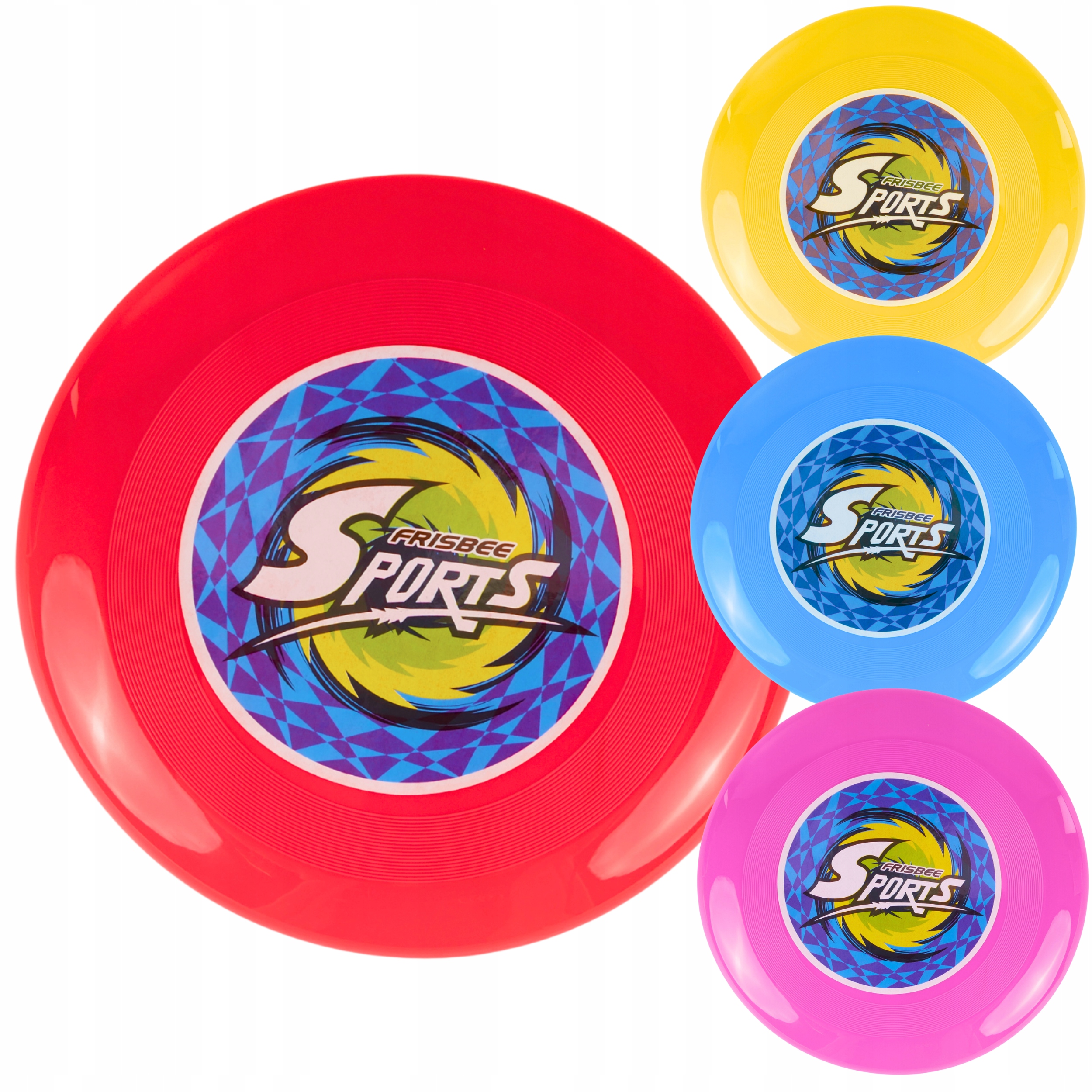 FRISBEE DYSK DO RZUCANIA DLA DZIECI I ZWIERZĄT FRIZBI KOLOROWE DUŻE ZABAWKA