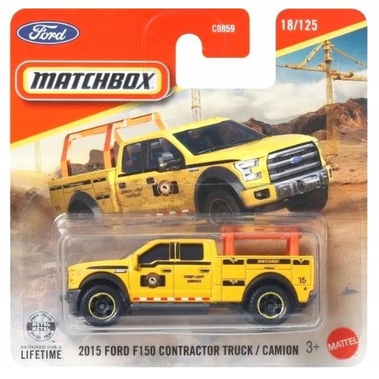Resorak Autko Matchbox 2015 Ford F150 Contractor Truck