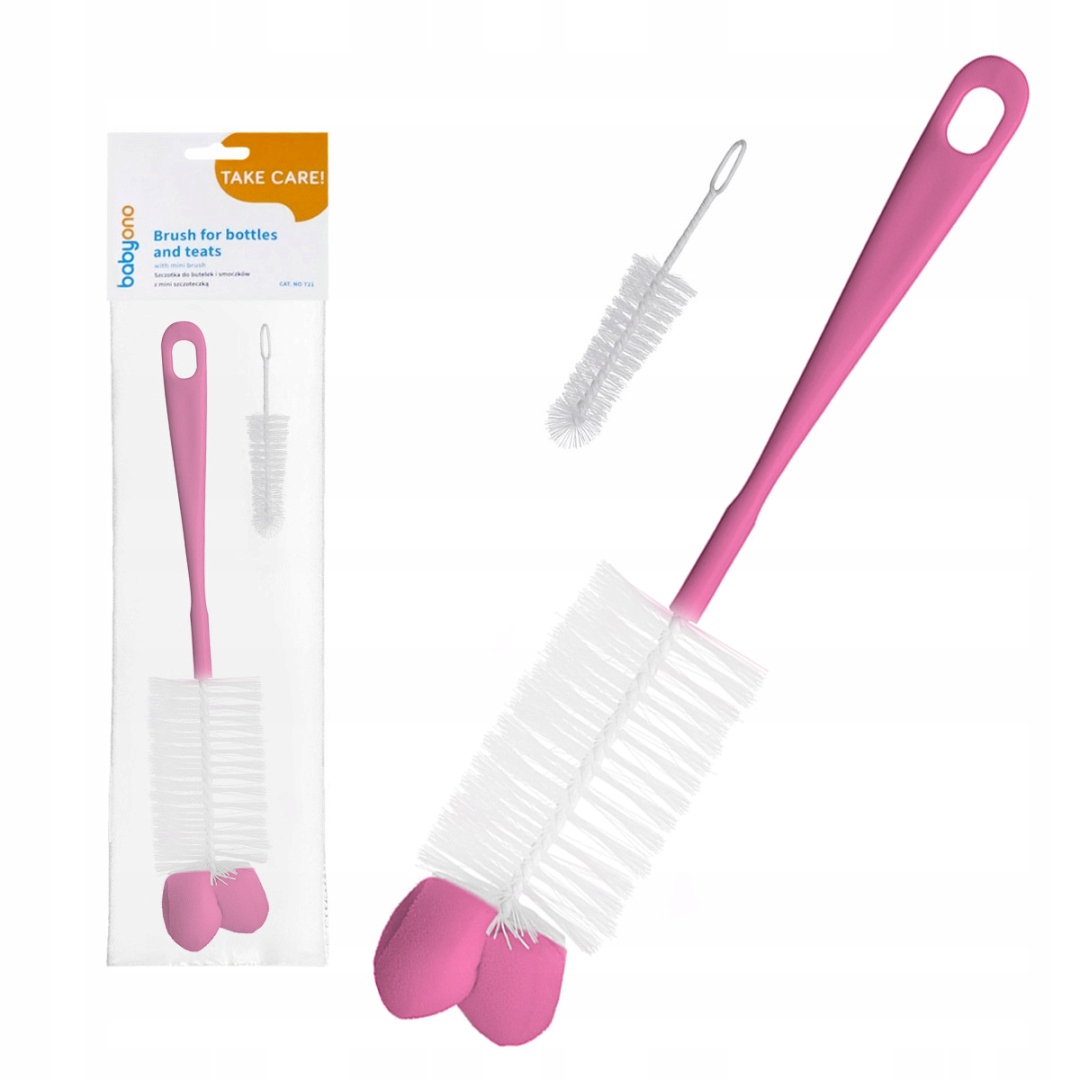 BabyOno SZCZOTKA DO BUTELEK i smoczków z gąbką