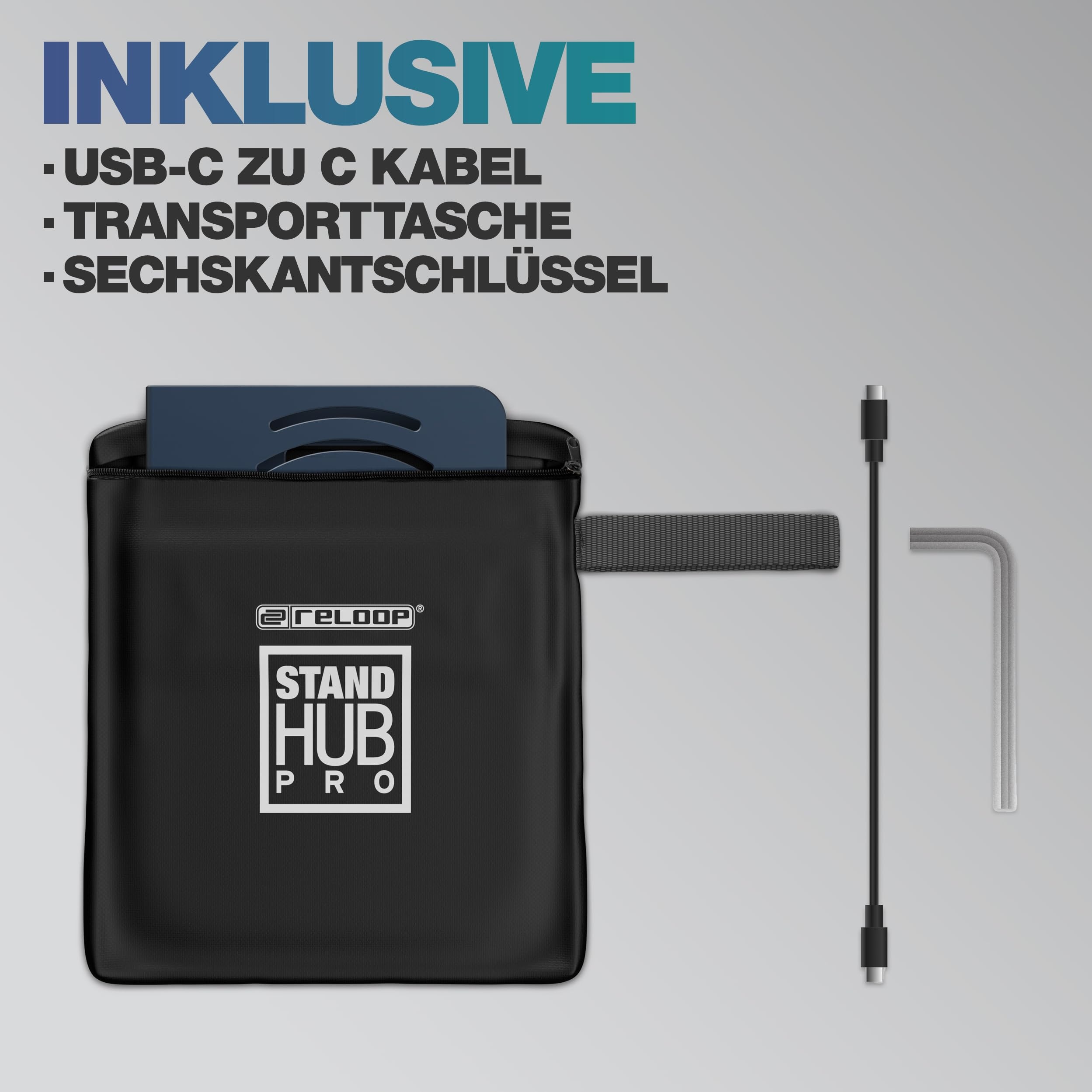 RELOOP ALUMINIOWY UNIWERSALNY STOJAK Z OBROTOWĄ PODSTAWKĄ POD LAPTOP — miniatura 2