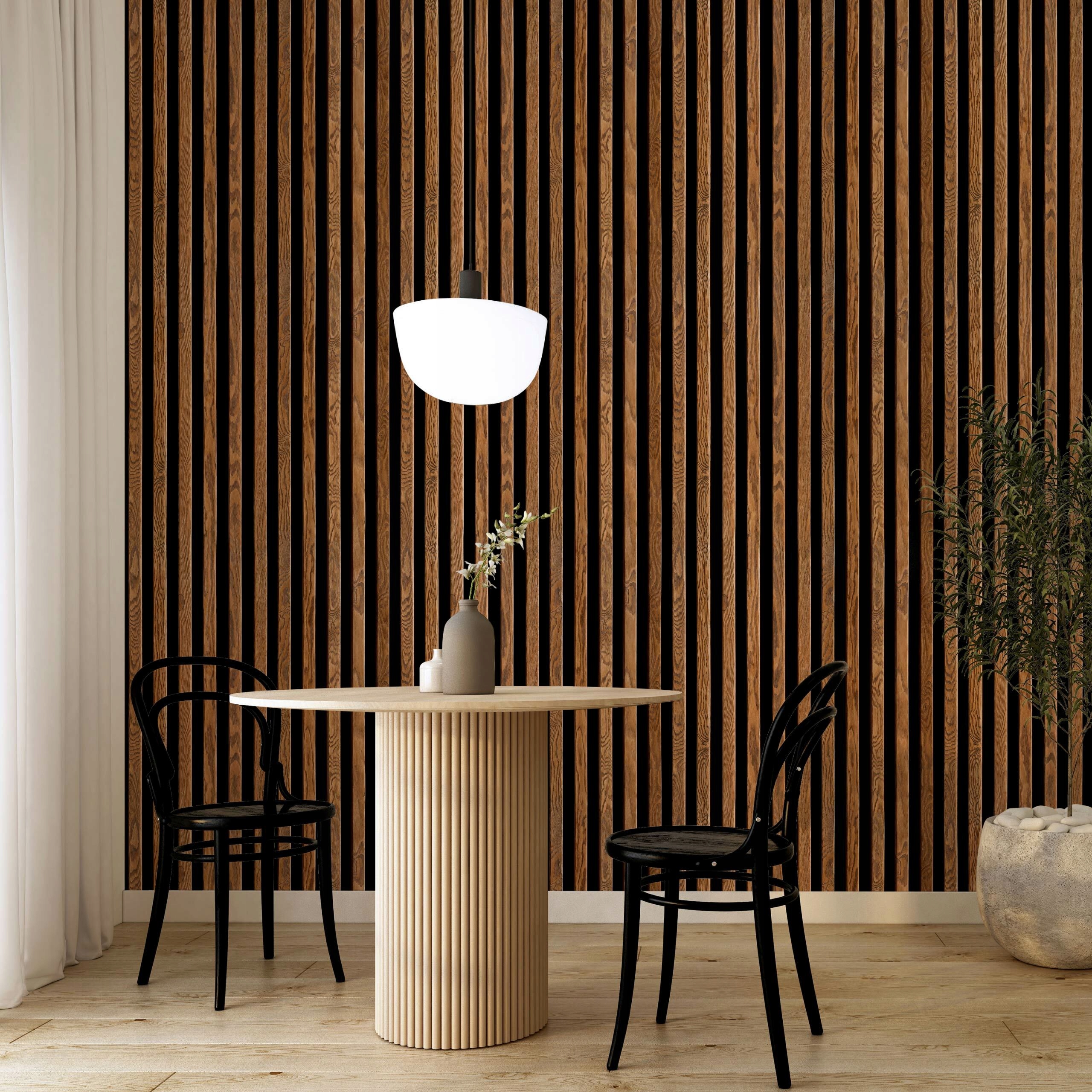 

Tapeta Lamele Drewno Imitacja Deski 3D Do Salonu