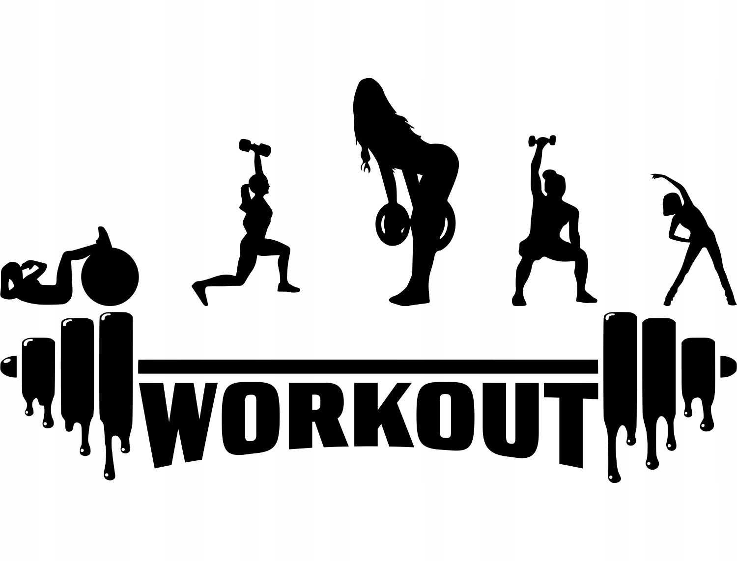 

Naklejka na ścianę Do Siłowni Workout Women 94x171