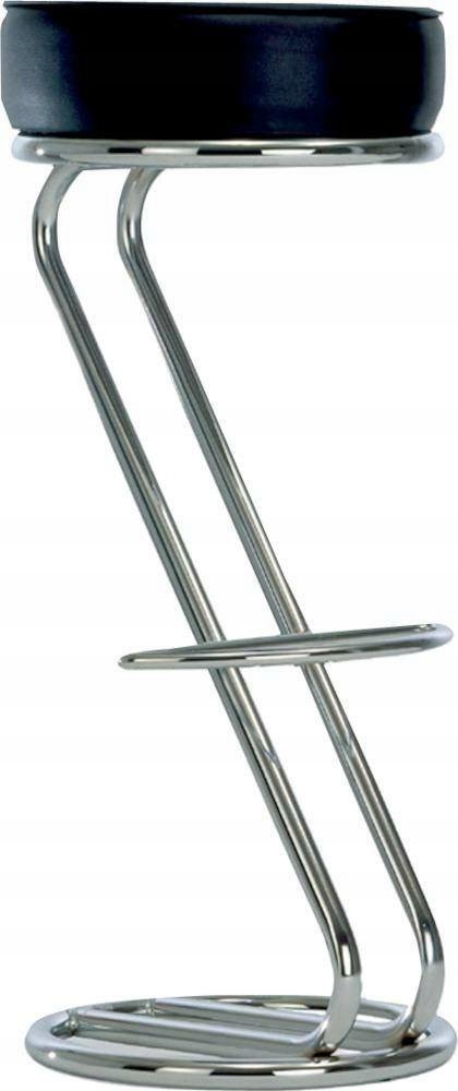 Barová stolička Zeta, výška 830 mm, chróm/čierna
