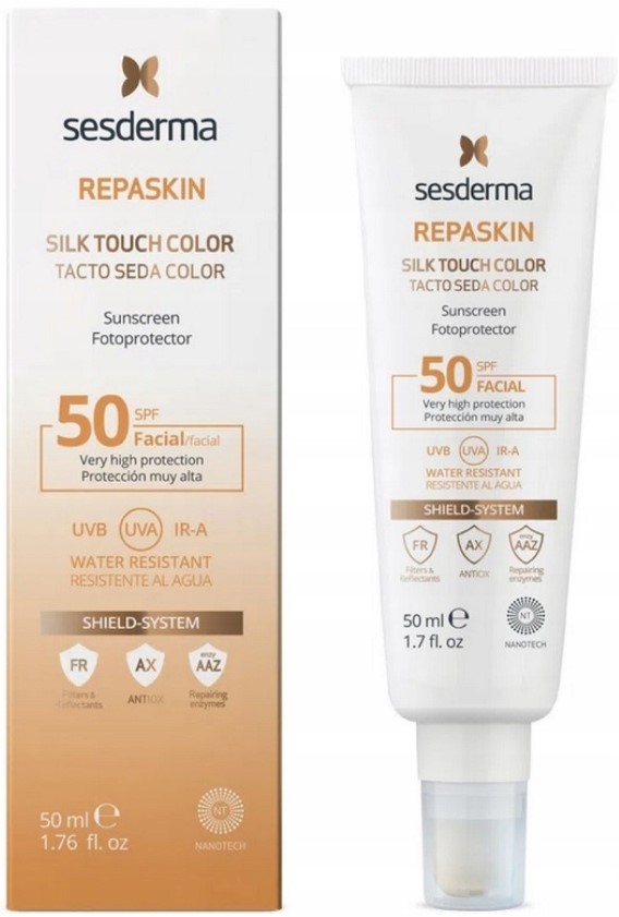 Sesderma Repaskin Silk Touch Color krem koloryzujący do twarzy SPF50 50 ml