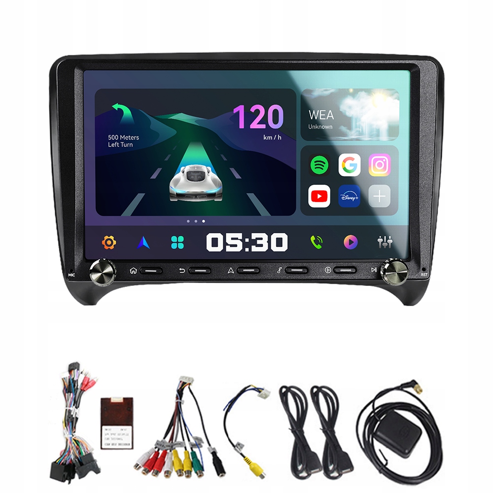 2Din Android 13 autorádio pre Audi Tt MK2 8J 2006-2014 2G 32G Carplay Gps
