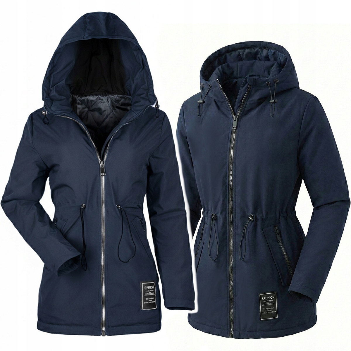 Přechodová Bunda Vypasovaná Lehká Jarní Podzimní Parka S Kapucí 3XL