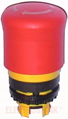 Napęd przycisku bezpieczeństwa czerw. przez obrót