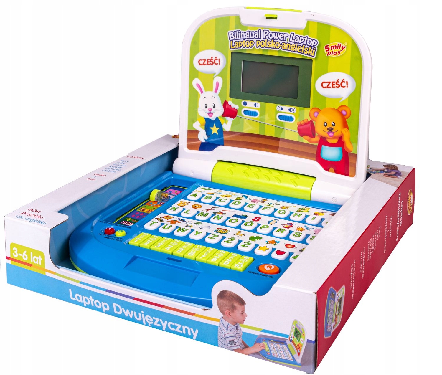 

Laptop Dla Dzieci Komputerek Edukacyjny 3+ Smily