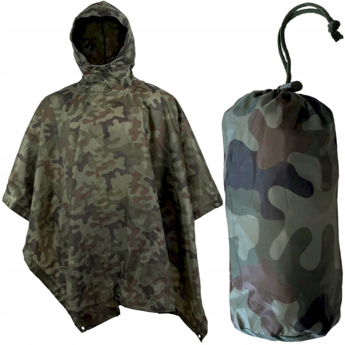 Ponczo Peleryna Płaszcz Przeciwdeszczowy Texar Ripstop Camo 210x143cm