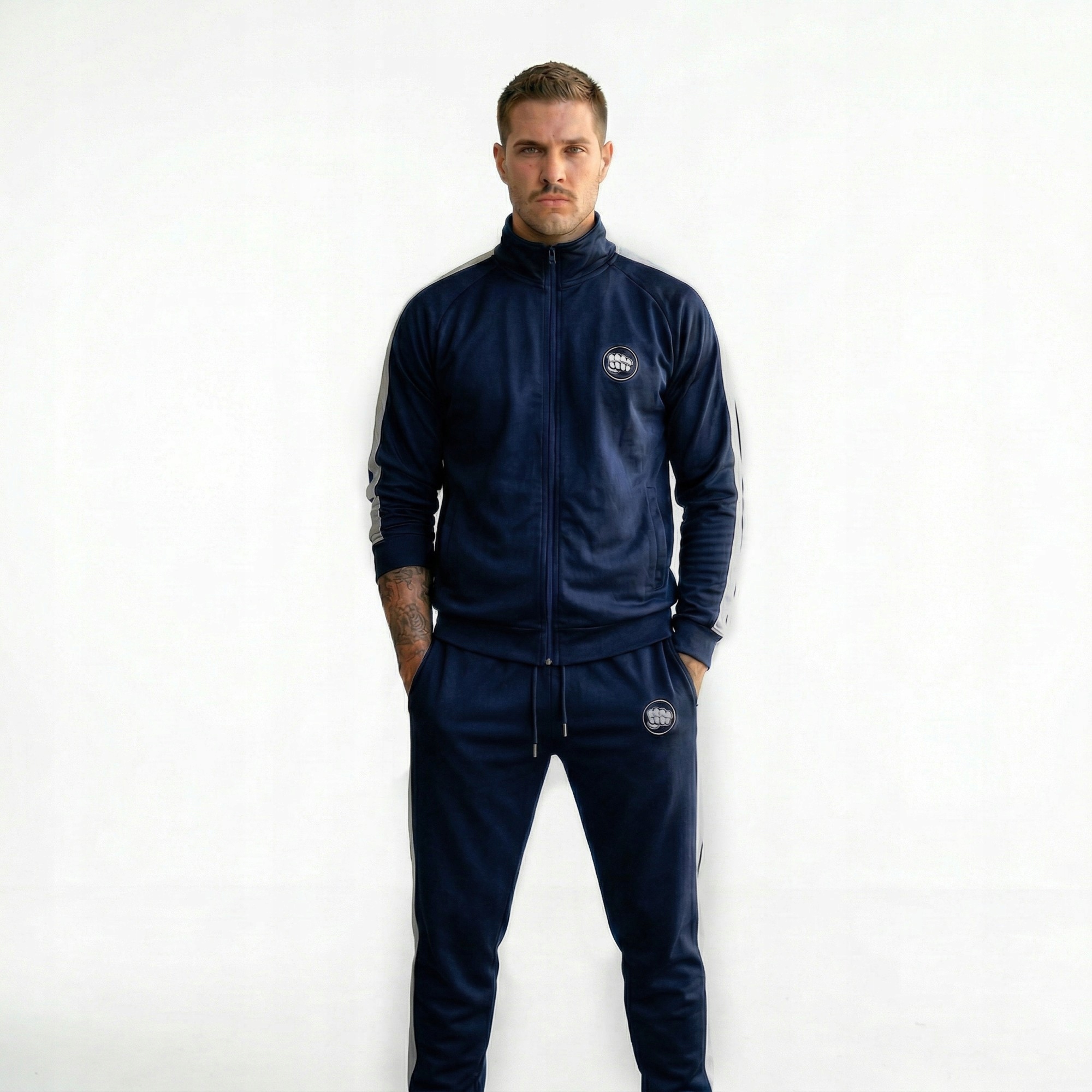 Teplákovka Sportovní WarHouse Small Logo Komplet Navy Blue/White XXL