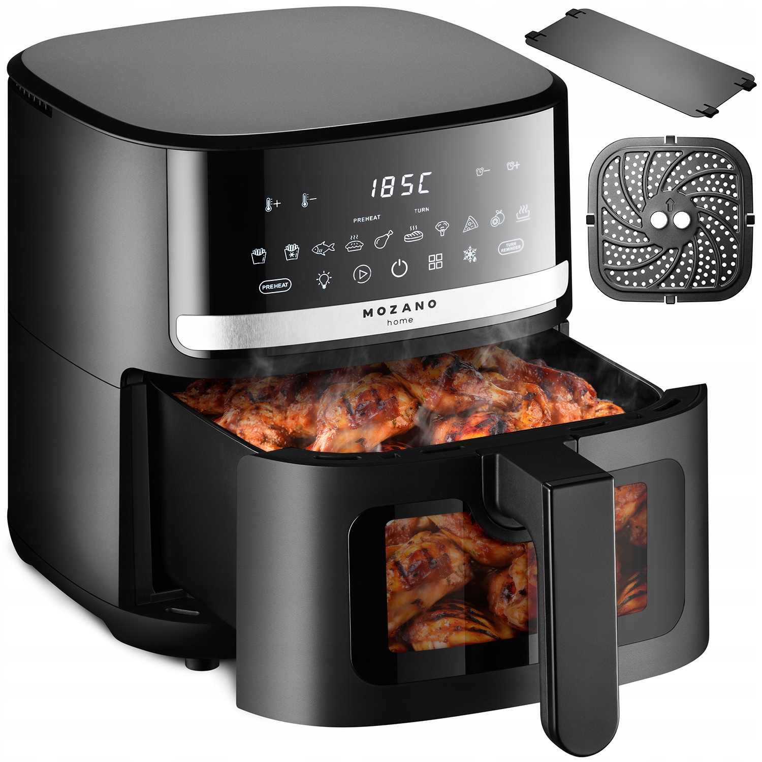 Frytkownica Beztłuszczowa Duża 5L Air Fryer Frytownica Mocna 1500W Mozano