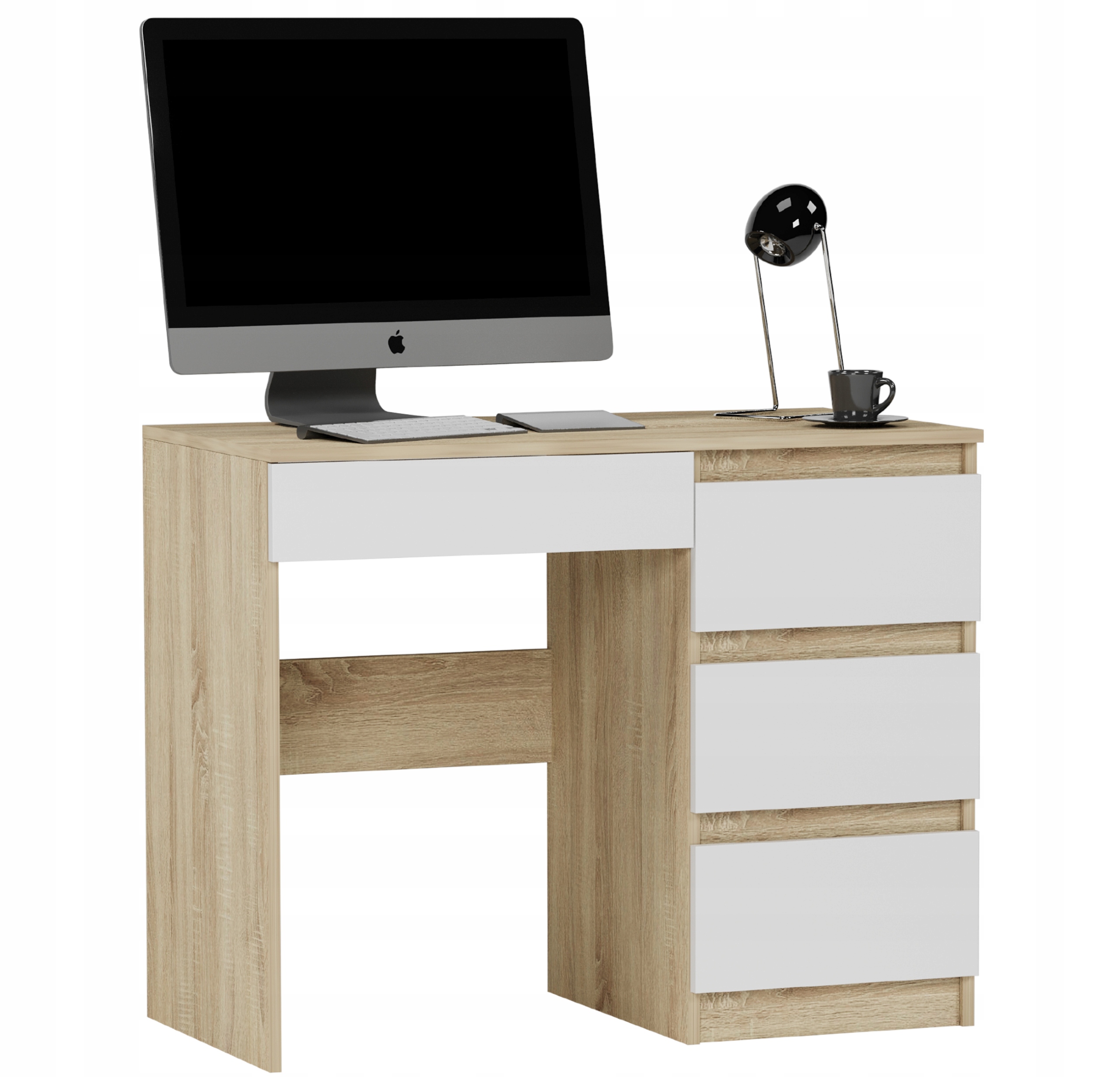 Meble Biurko komputer stolik 90cm sonoma mix N34