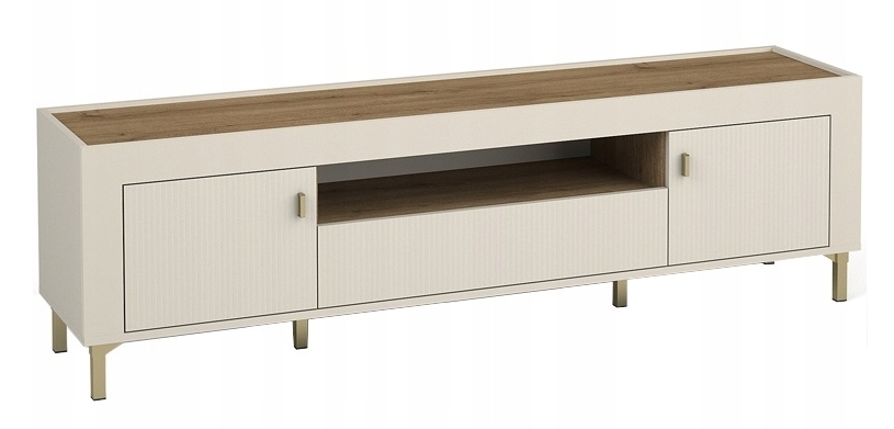 Nowoczesna Szafka RTV 177 cm Biały 2D1SZ ROSA DL 3 kolory Kod producenta styl