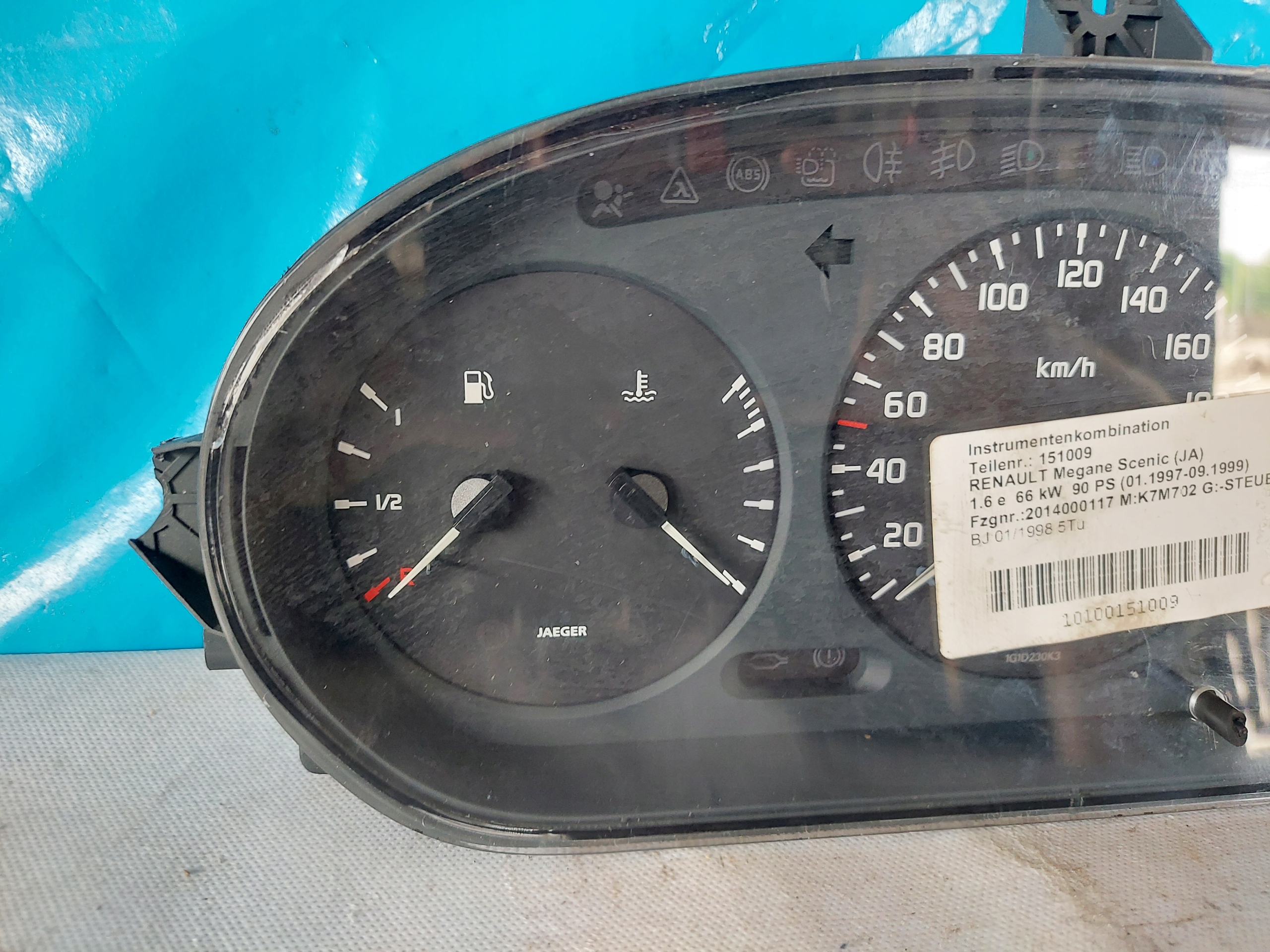 dials clock MEGANE SCENIC and 1.6 B 7700847782