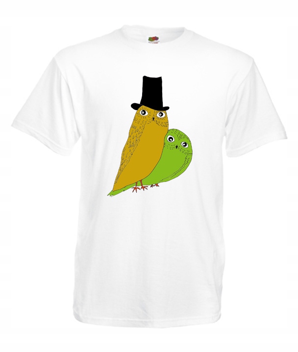 

L Koszulka Męska Sowa Sowy Kolorowa Sówka Owl