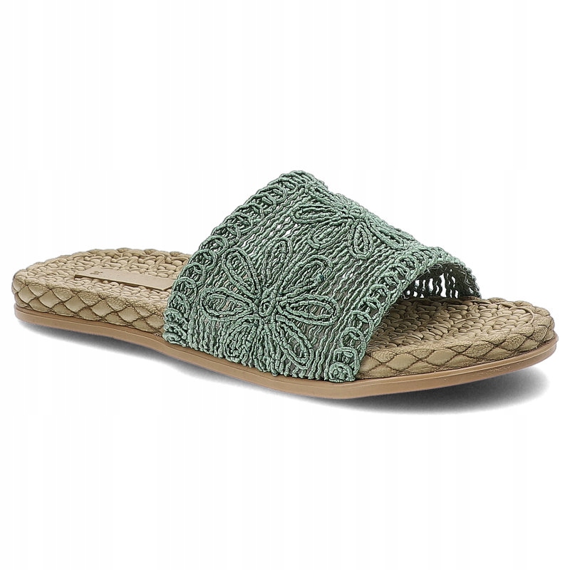 

Zielone Klapki Damskie Artiker Stylowe Obuwie