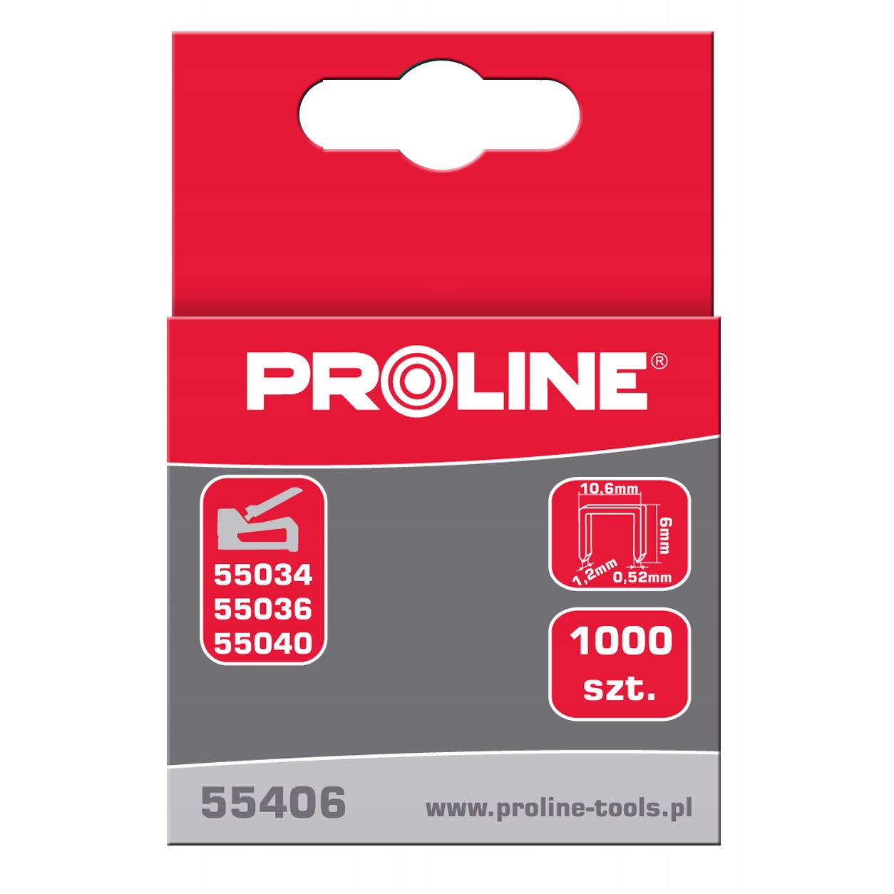 PROLINE Zszywki TYP G 10 mm, 10.6x1.2 mm, 1000 szt