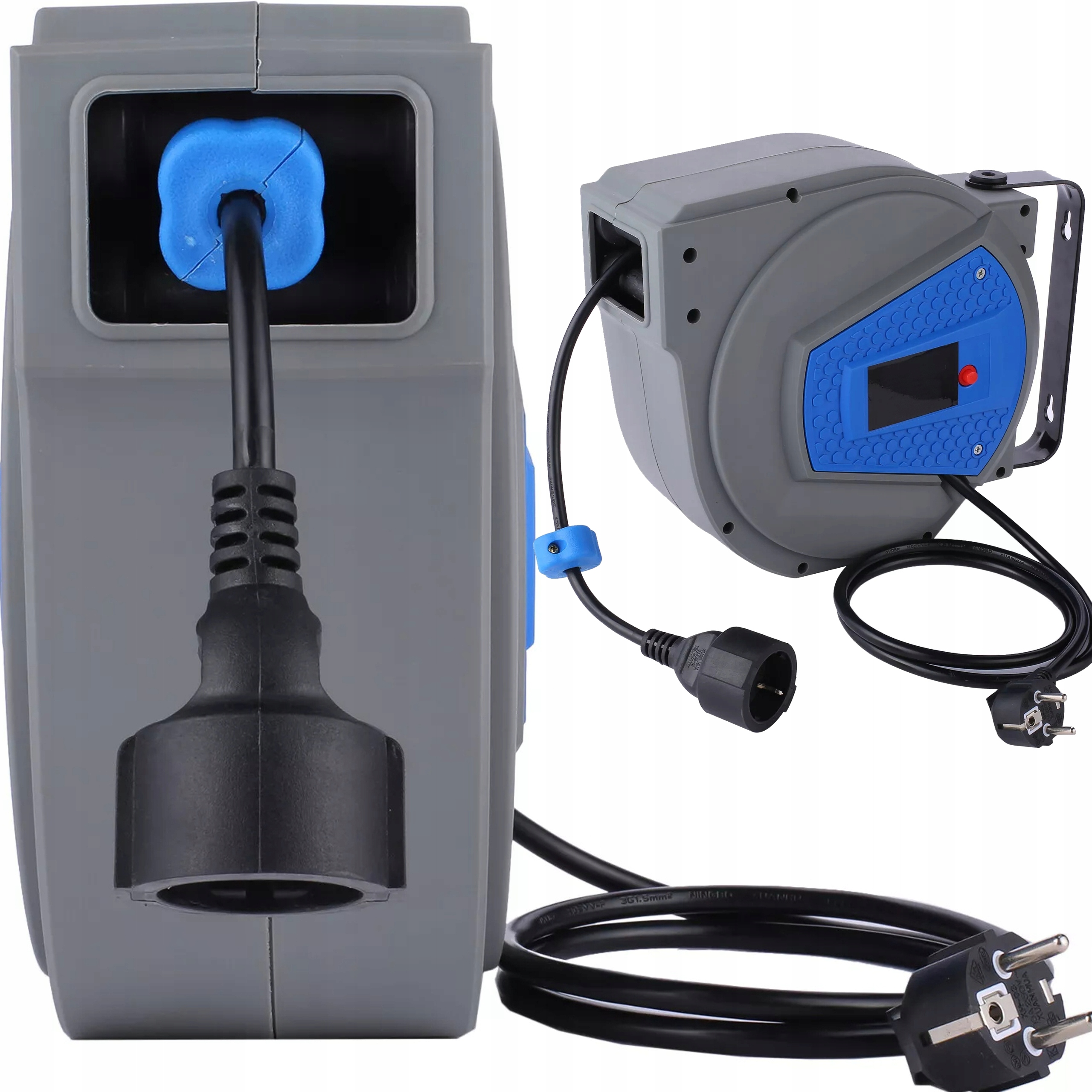 Nástěnný Bubnový Prodlužovací Kabel S Automatickým Navíjením, Svinovací, 15 M, 230 V