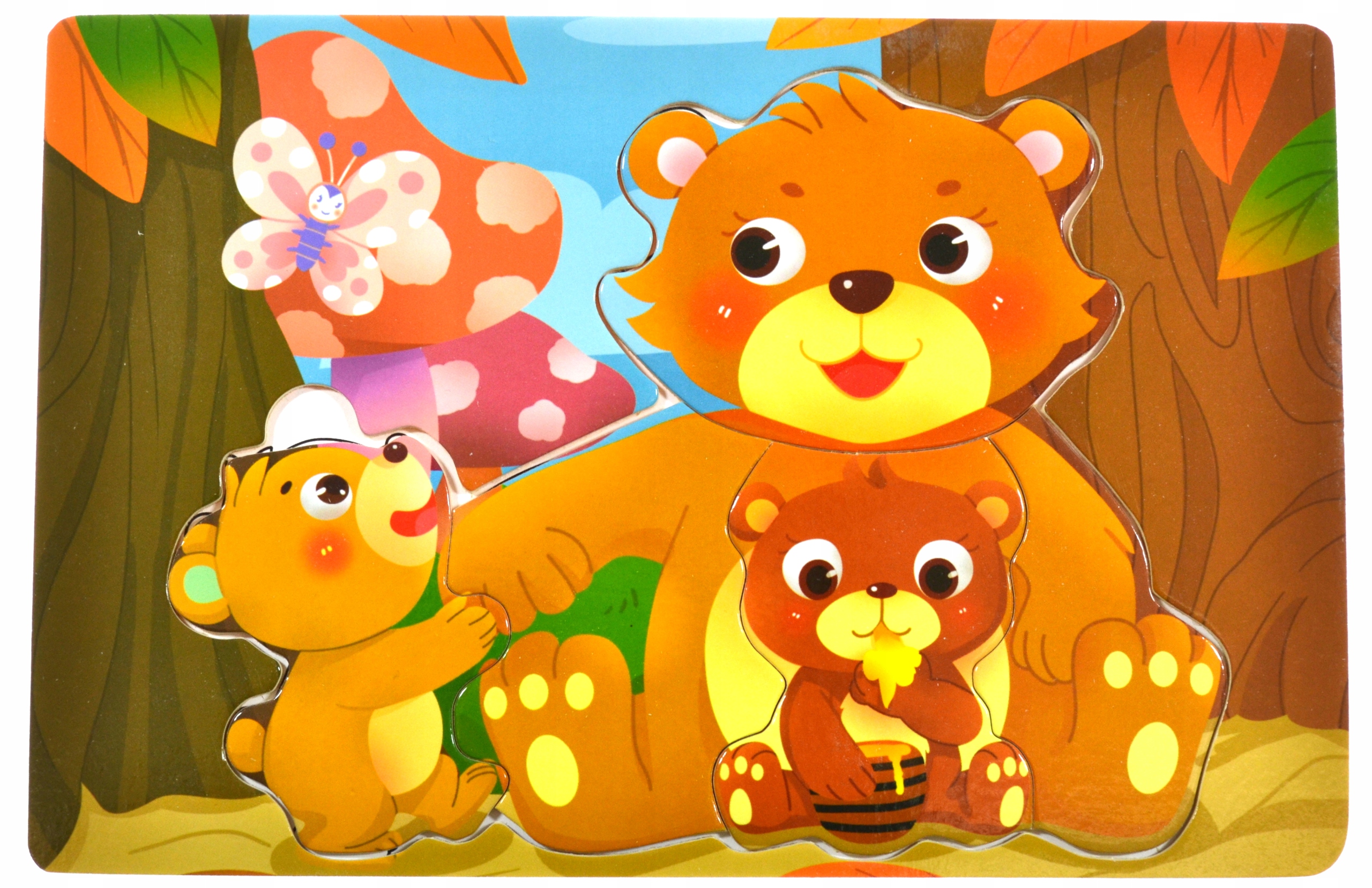 ОБРАЗОВАТЕЛЬНАЯ ДЕРЕВЯННЫЙ ПАЗЛ МИШКИ