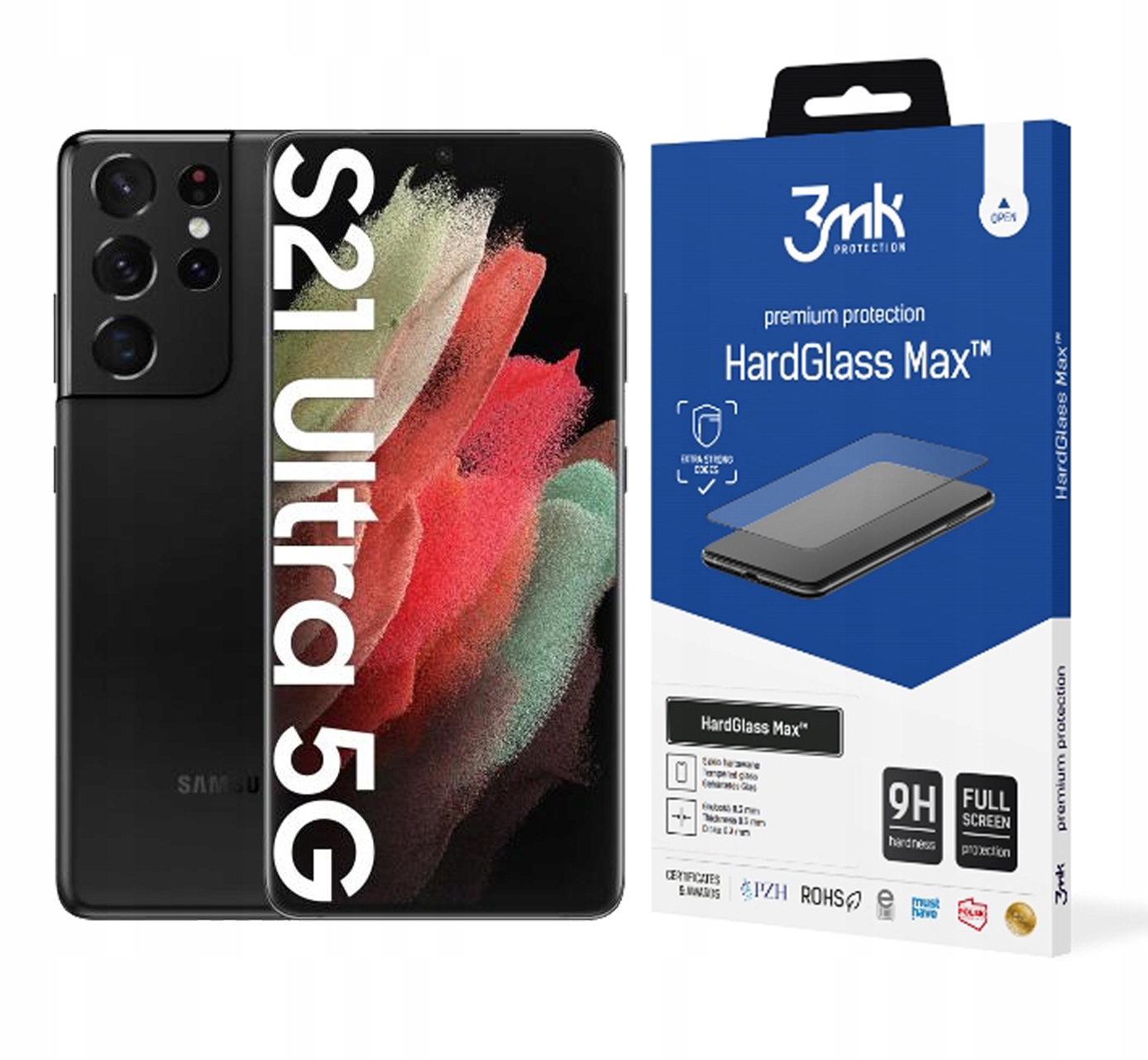 

3MK Hardglass Max do Samsung Galaxy G998 S21 Ultra