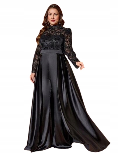 Shein Černé Šaty S Krajkou Plus Size 46 1GK