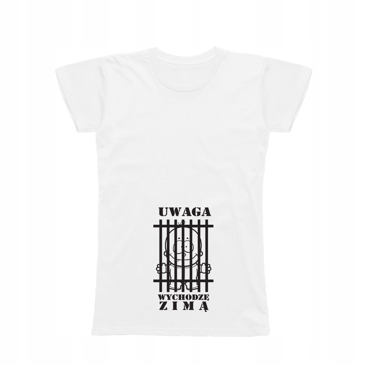 

XXL - Koszulka T-shirt Wychodzę Zimą Ciążowa Ciąża