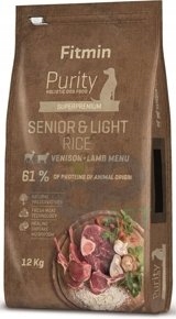 Levně Fitmin Purity Rice Senior&Light Zvěřina a Jehně 12 kg