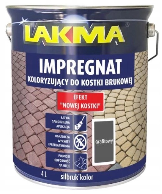 Impregnat Koloryzujący Do Koski Brukowej Silbruk 4L Grafitowy Lakma