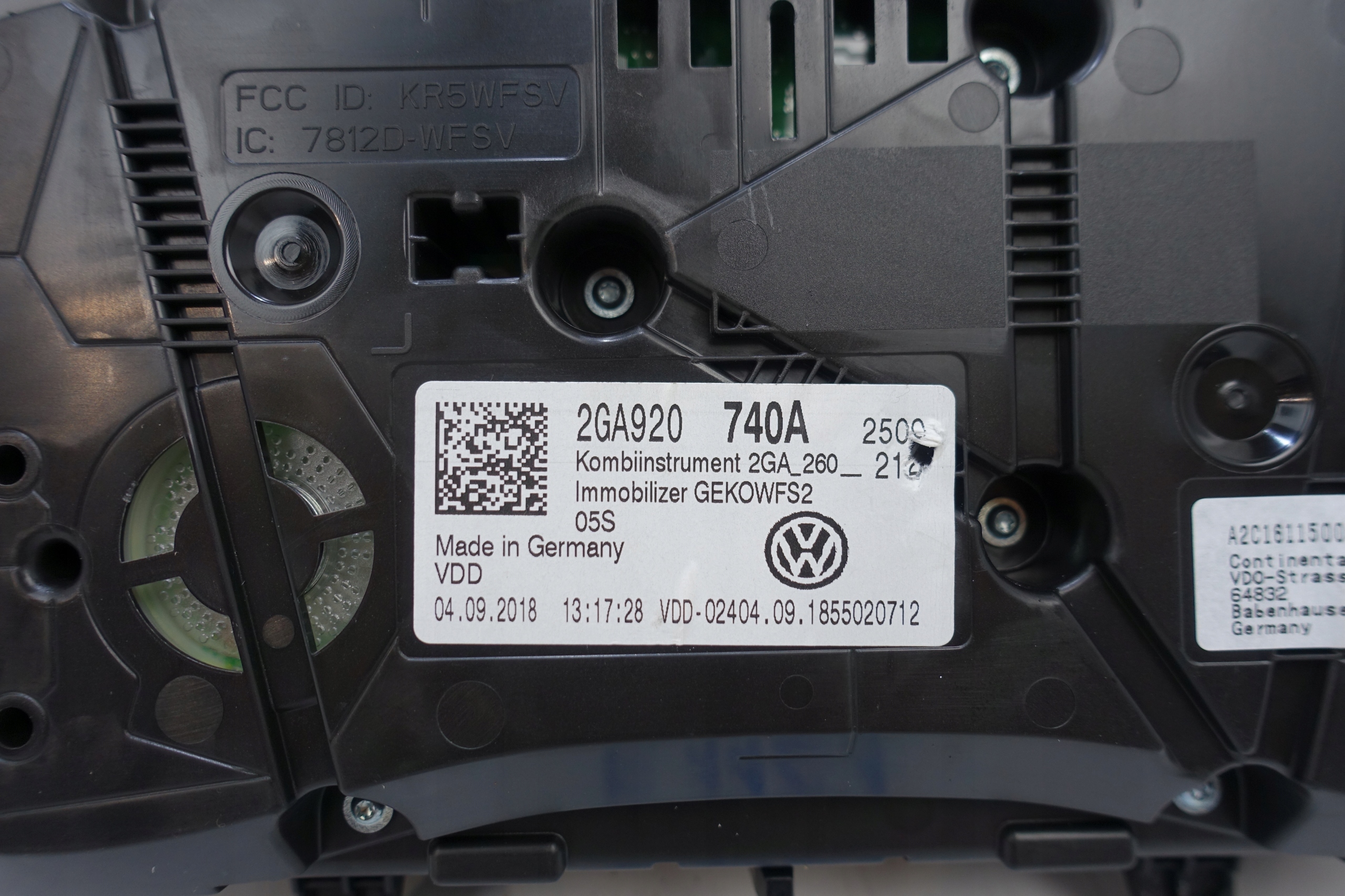 dials dials VW T-ROC 2GA 39060KM 2GA920740A