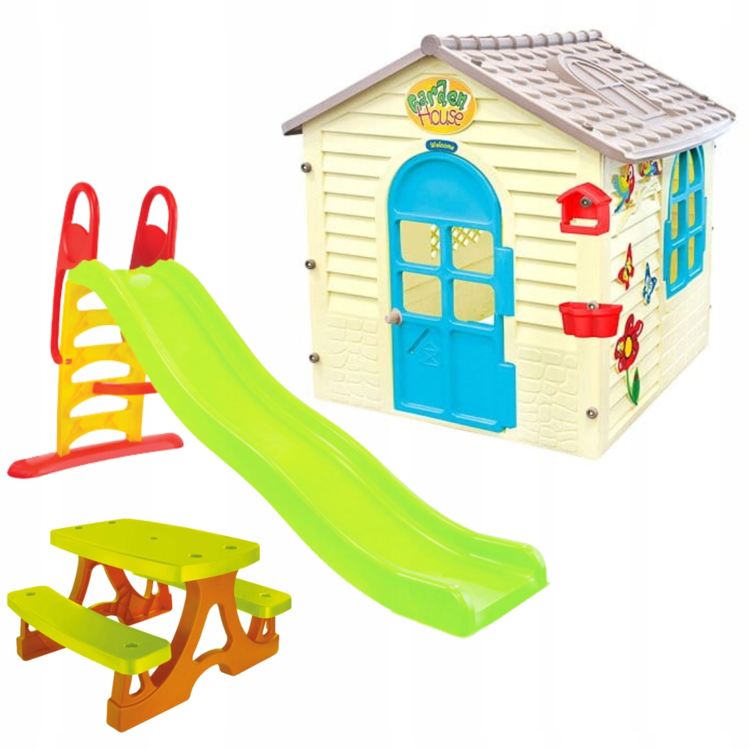 

Plac zabaw Domek Zjeżdżalnia XXL 198 cm stolik