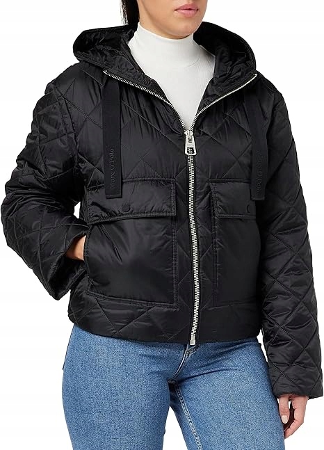 Marc O'polo Černá Dámská Prošívaná Bunda S Kapucí A Zipem 32 Jxj