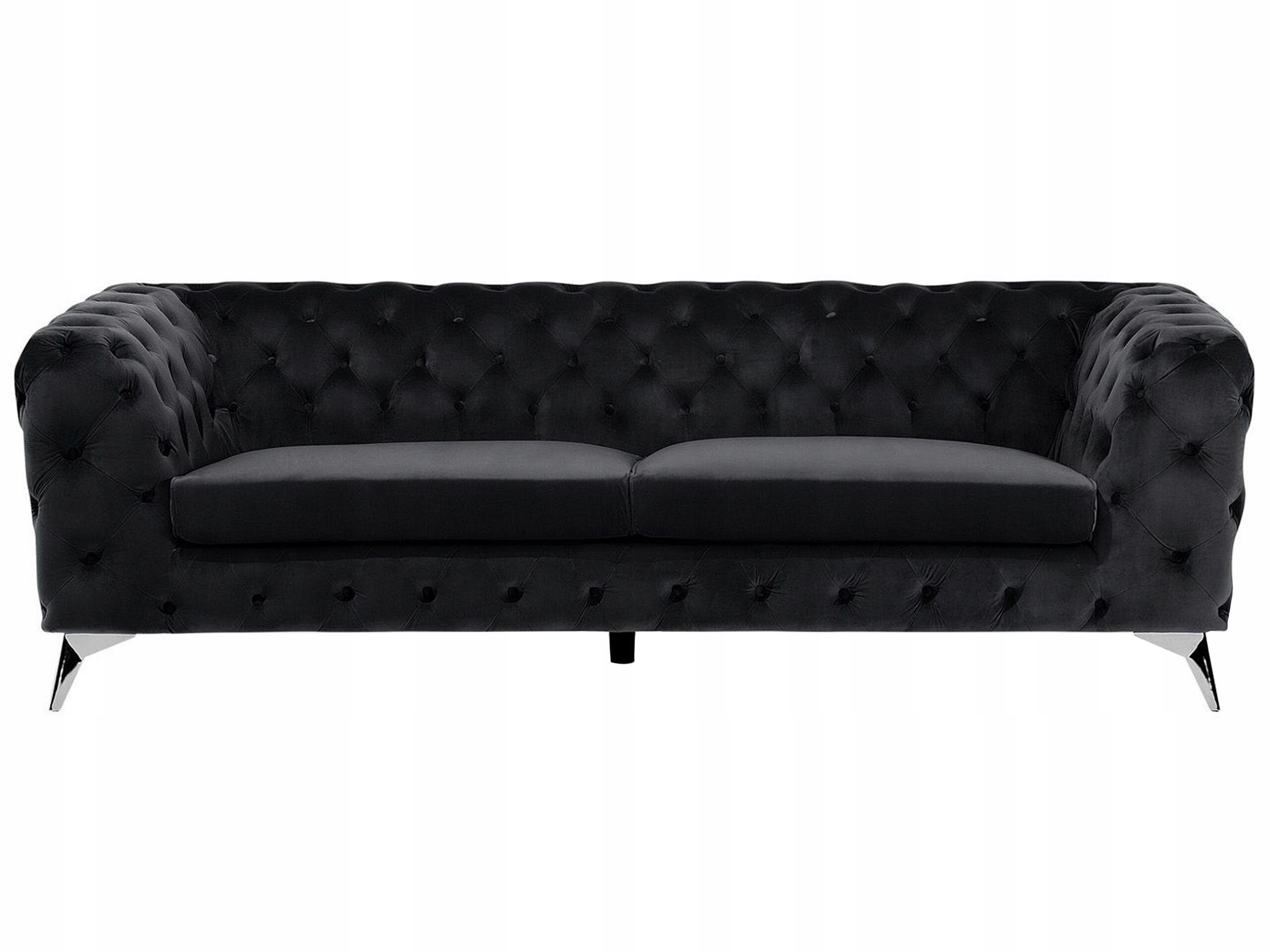 Sofa kanapa welurowa czarna