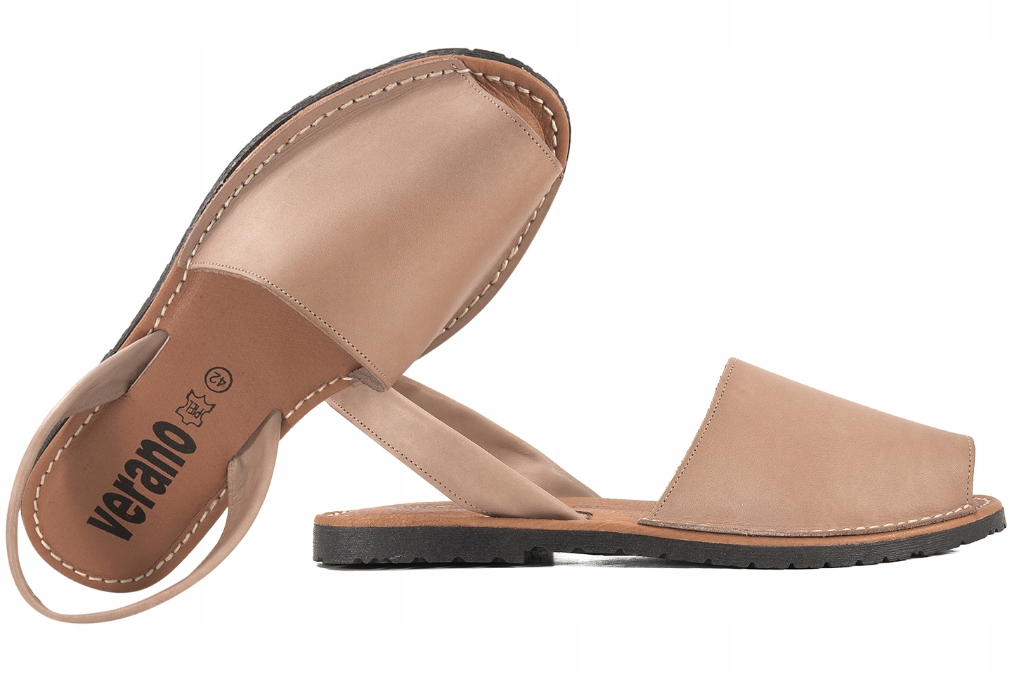 Verano 2201 Dámské Sandály Španělské Kůže béžové 41 Béžová