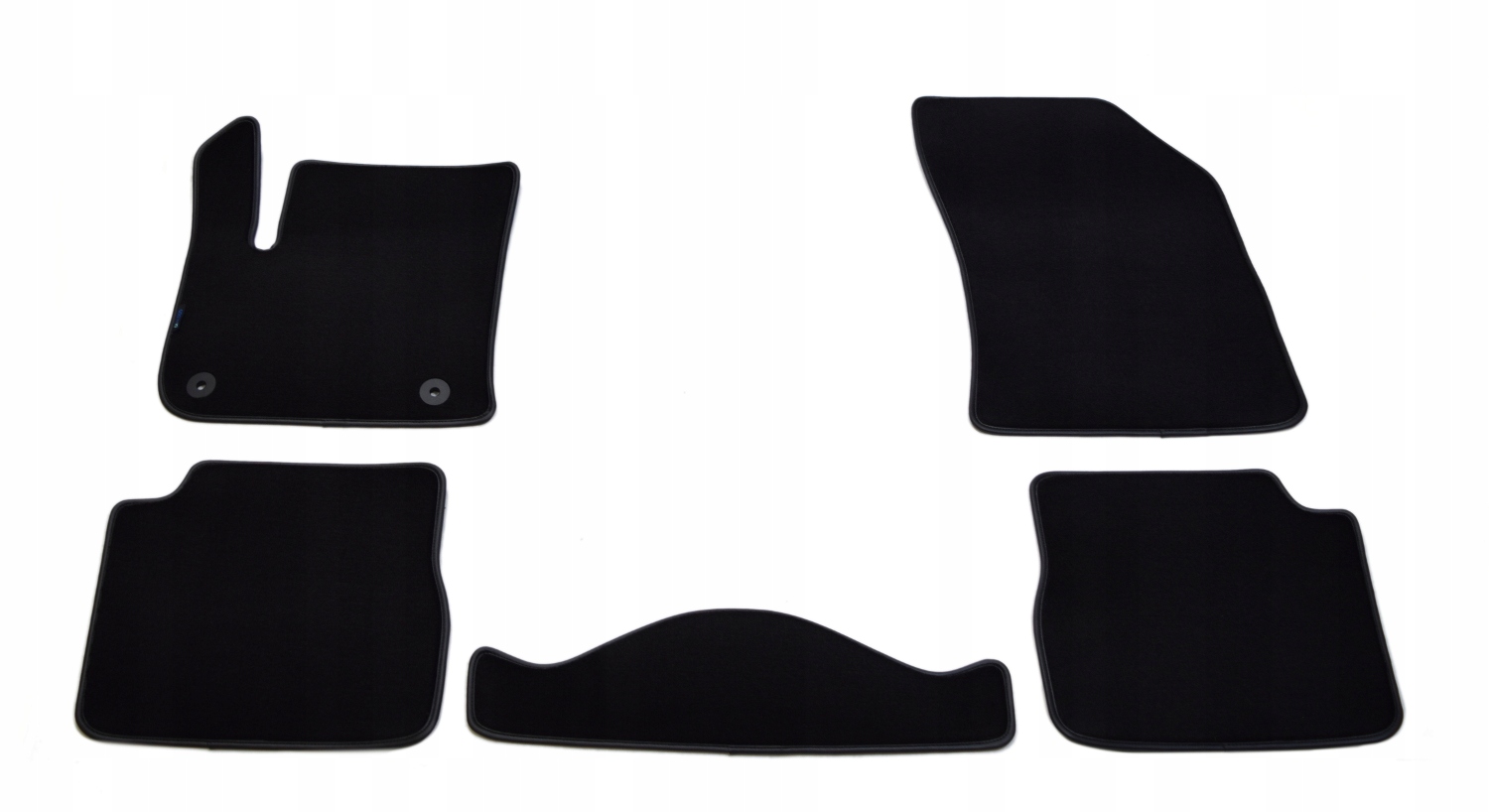 Černé velurové koberce Diamond, Lamówka Peugeot e-2008 od roku 2020