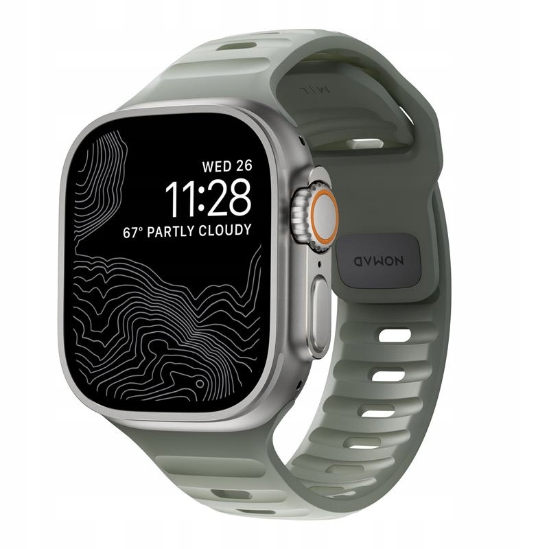 Nomad Sportovní prémiový silikonový řemínek pro Apple Watch 4/5/6/7/8/9/SE 44/45 mm