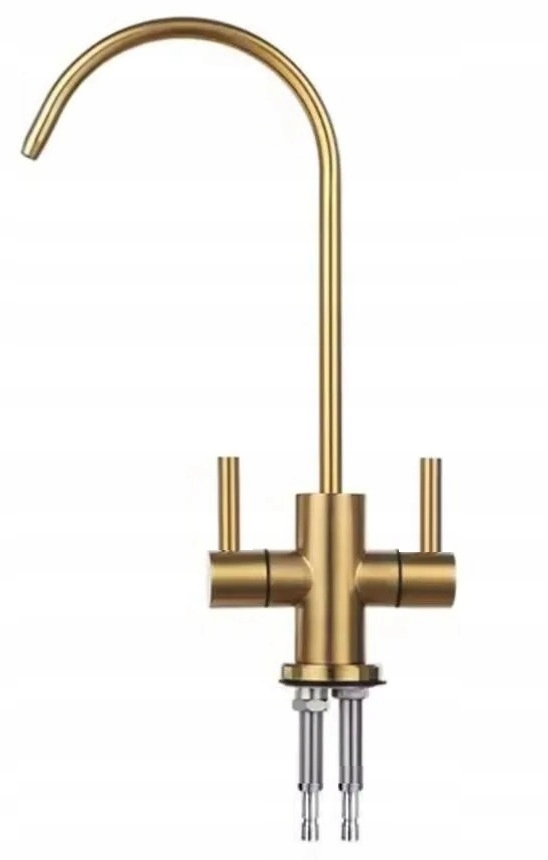 Wylewka Kranik Bateria do filtra Dual Retro Mosiądz 304 Sus Osmoza New