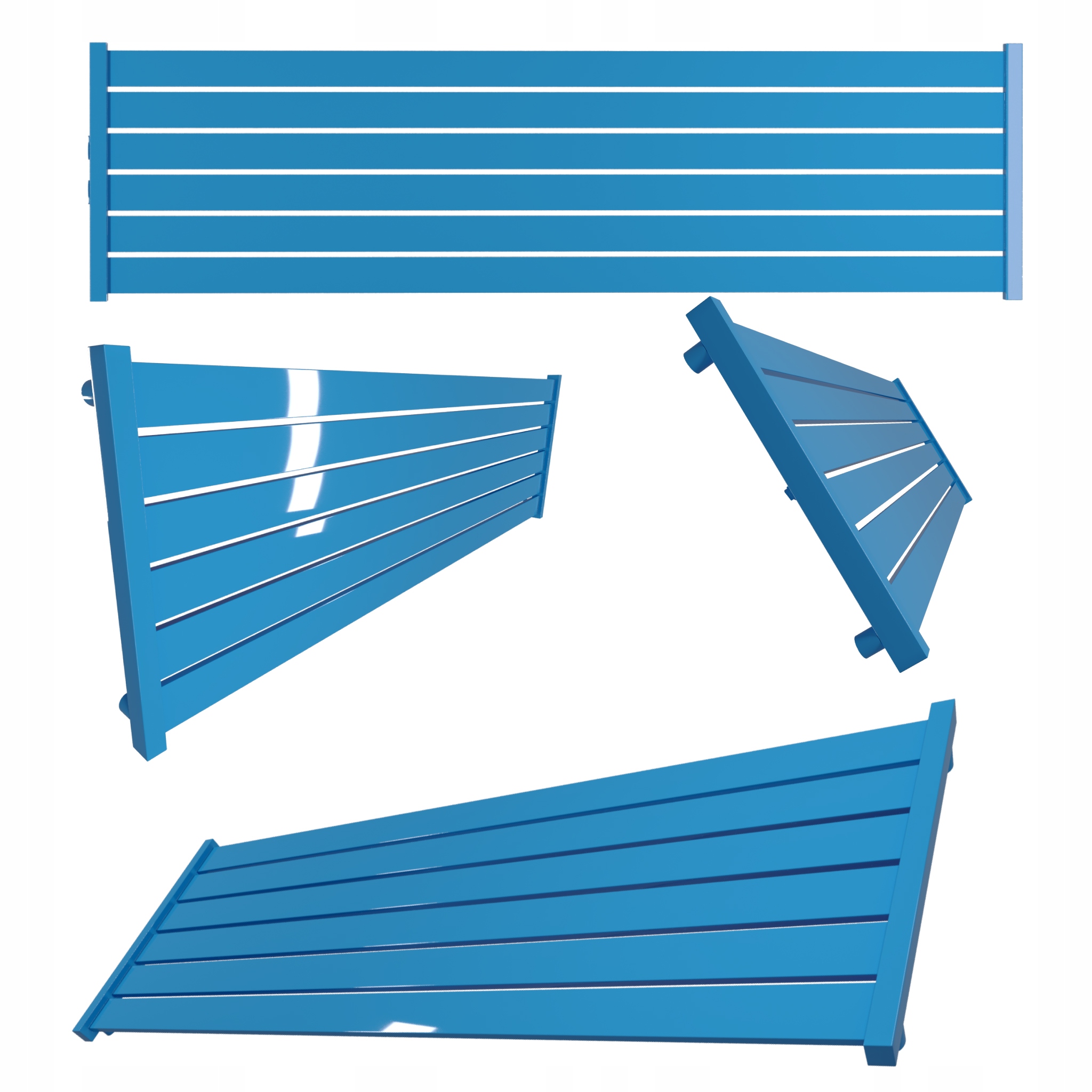 Dekorativní radiátor Lotus úroveň 30x120 Modrý