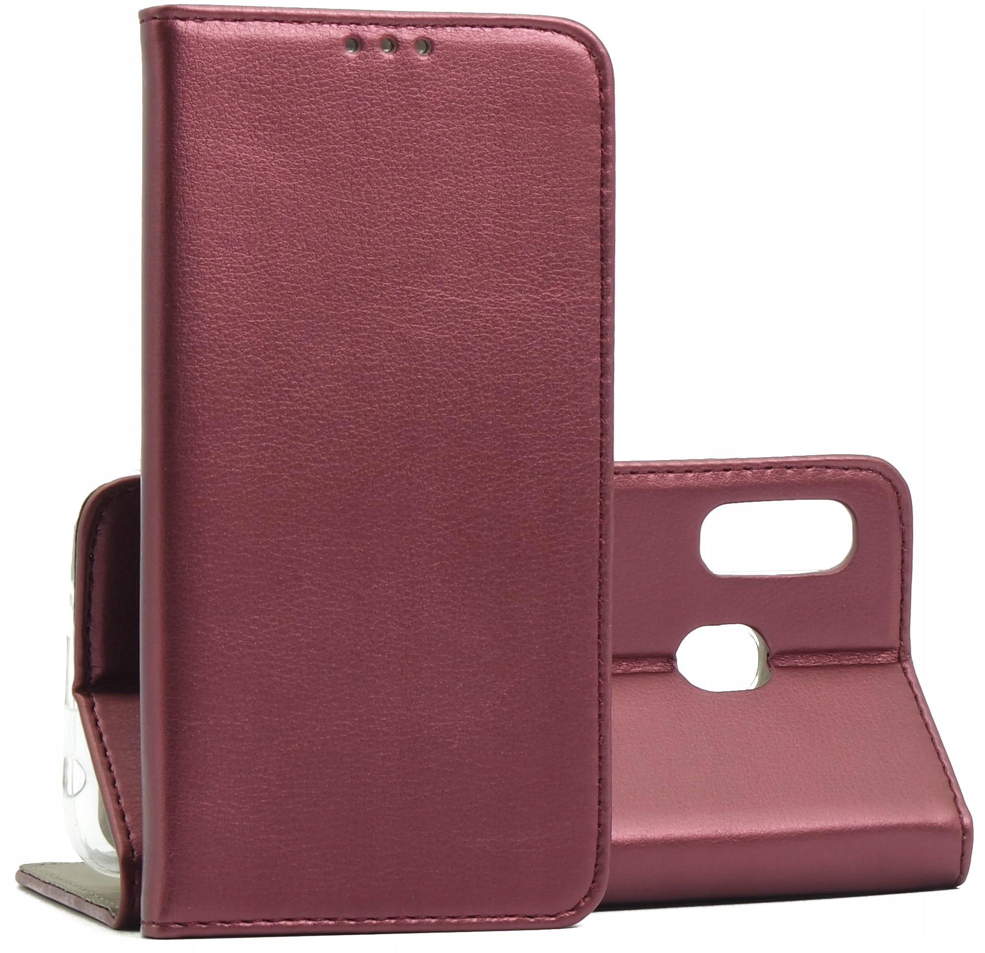 

Etui Pokrowiec do Samsung A20E + Szkło burgund