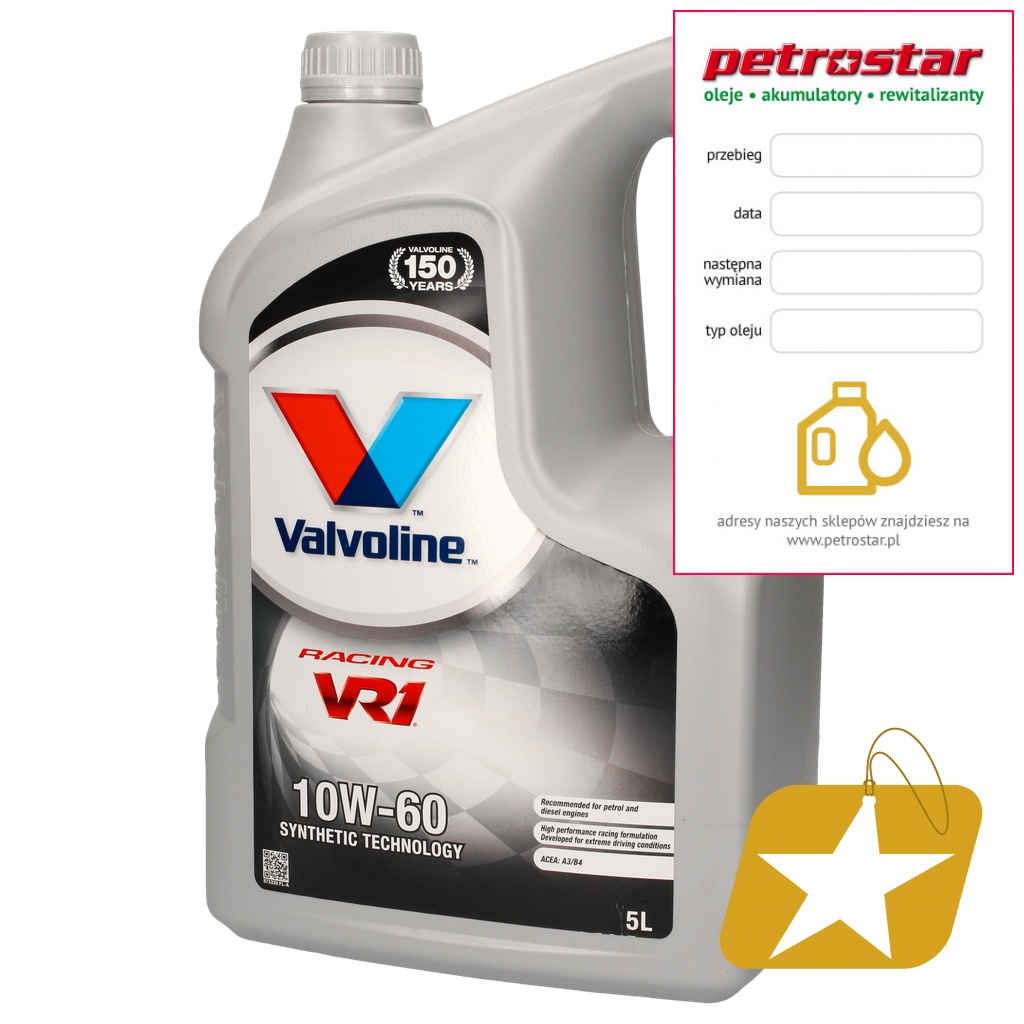 VALVOLINE VR1 RACING 10W60 5L