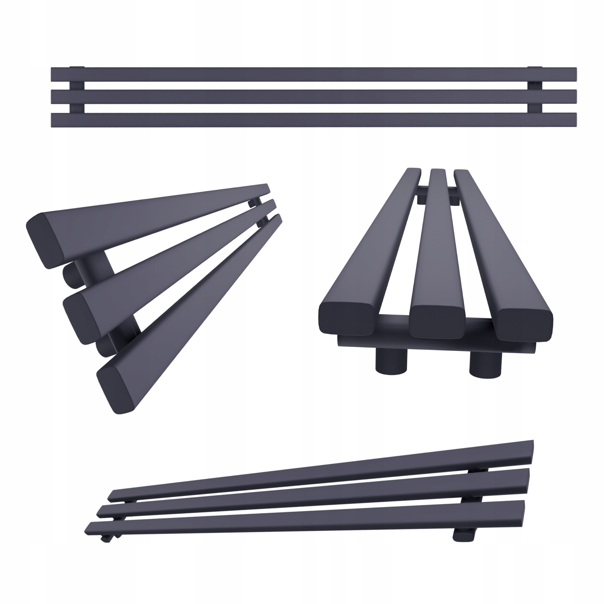 Horizontální Radiátor Horizont 3 21x180 Grafitový