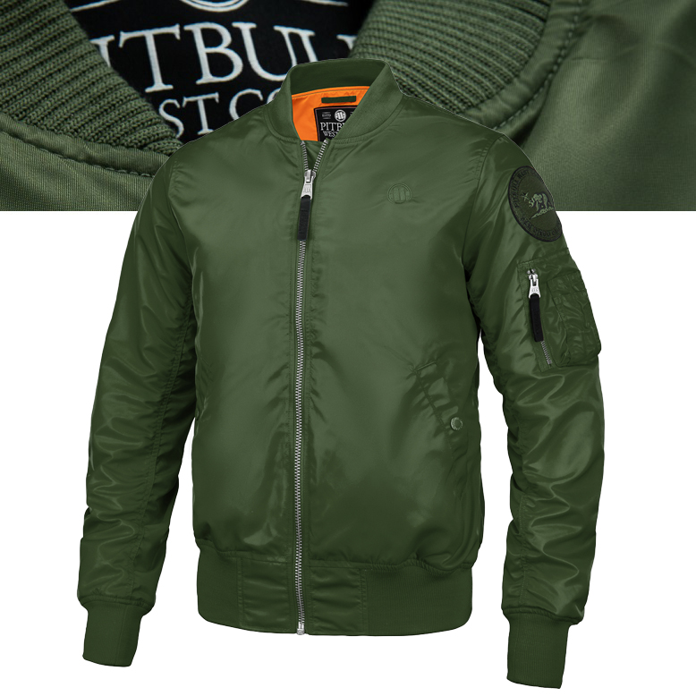 Pitbull pánská bomber bunda zateplená bez kapuce MA-1, velikost S