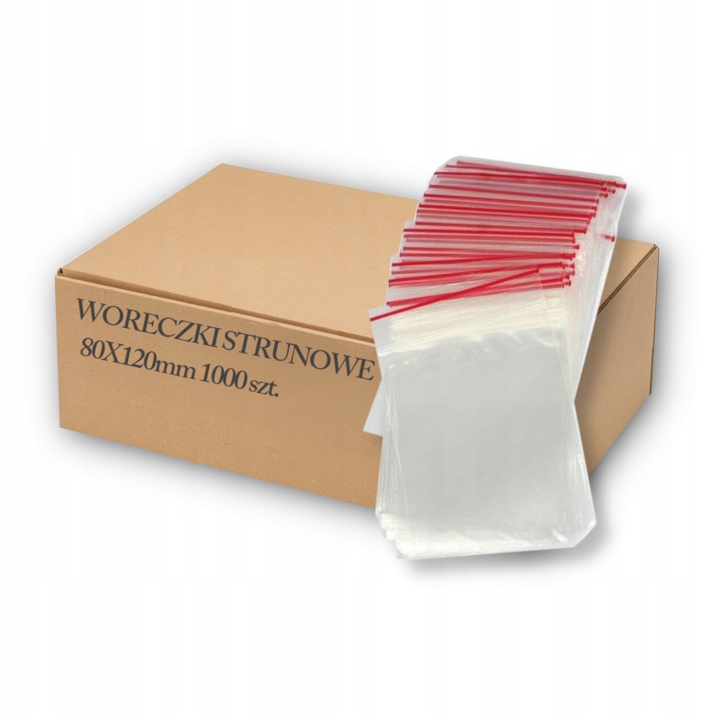 

Torebki Woreczki Strunowe 80X120mm 8/12 1000SZT