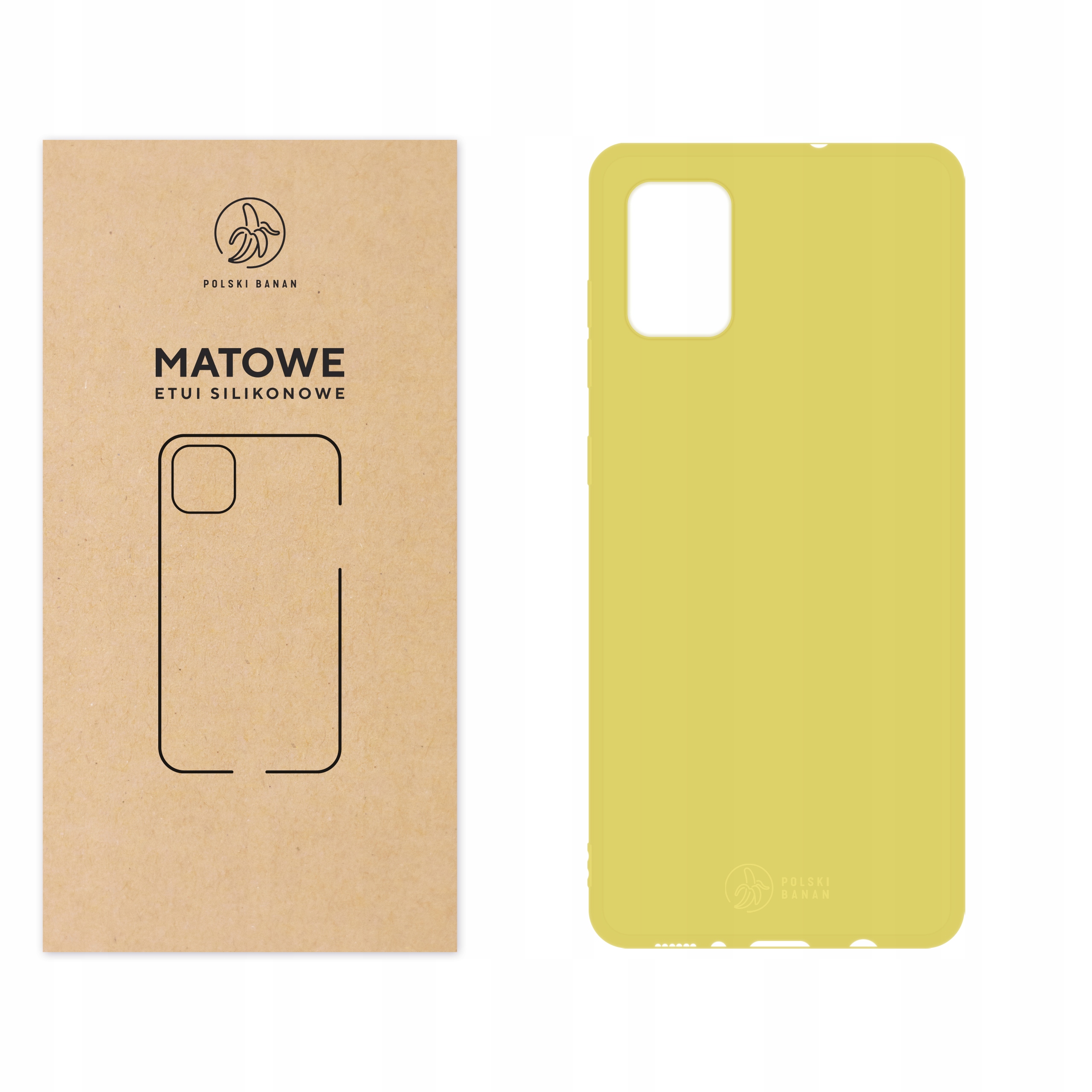 

Etui Matowe do Samsung A71 żółte