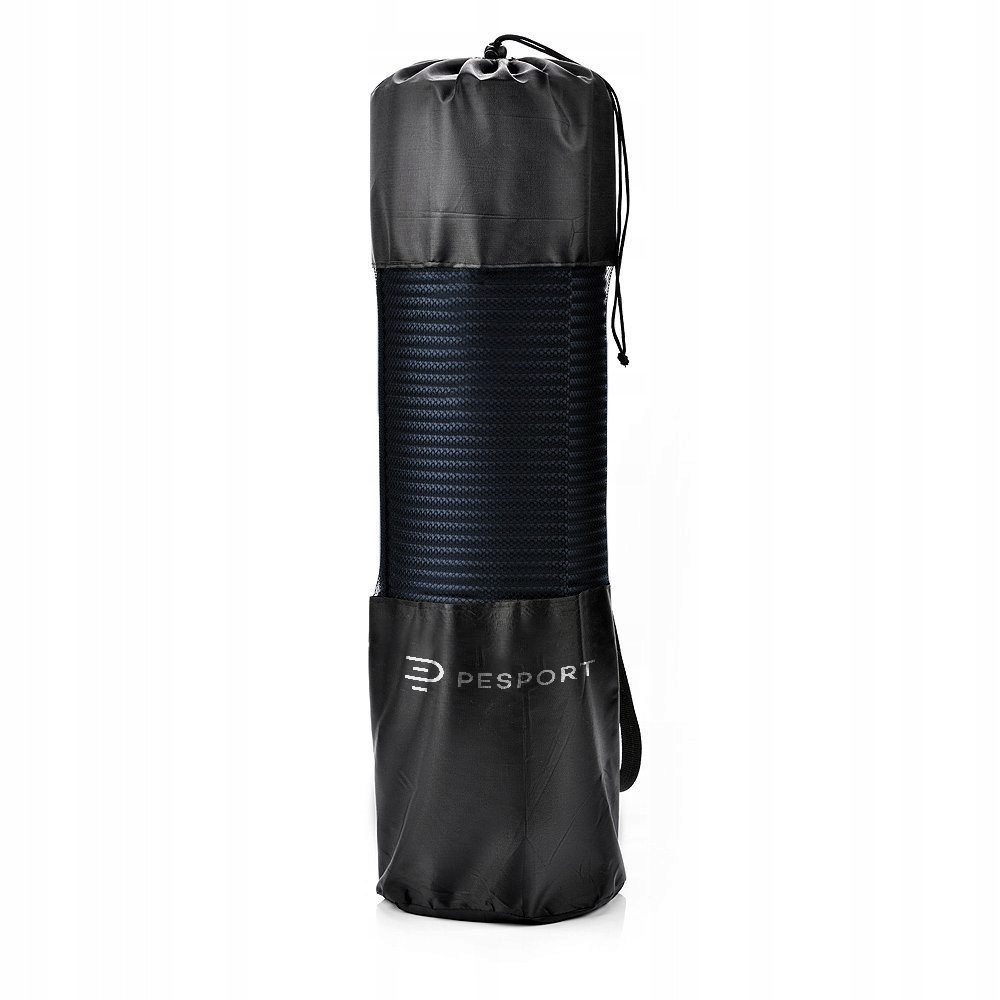GRUBA MATA DO ĆWICZEŃ JOGI FITNESS GIMNASTYCZNA 1cm PESPORT +POKROWIEC ETUI Długość 180 cm