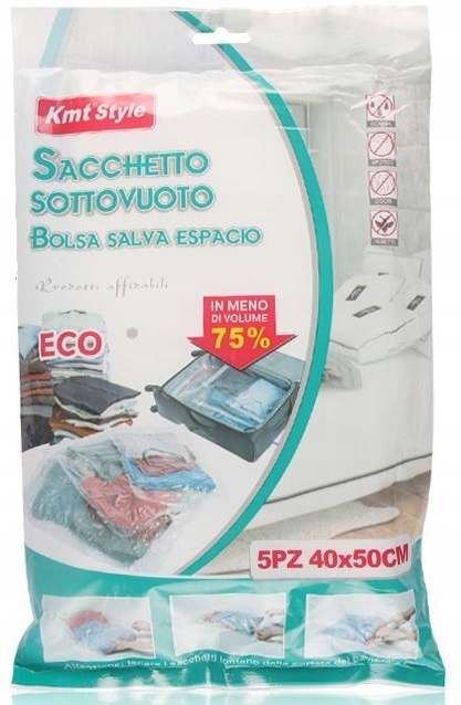 

Zestaw Rolowanych Worków Próżniowych 5 Sztuk 40x50