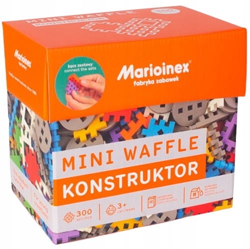 Marioinex Klocki Konstrukcyjne Wafle Mini Waffle Konstruktor 300 elementów