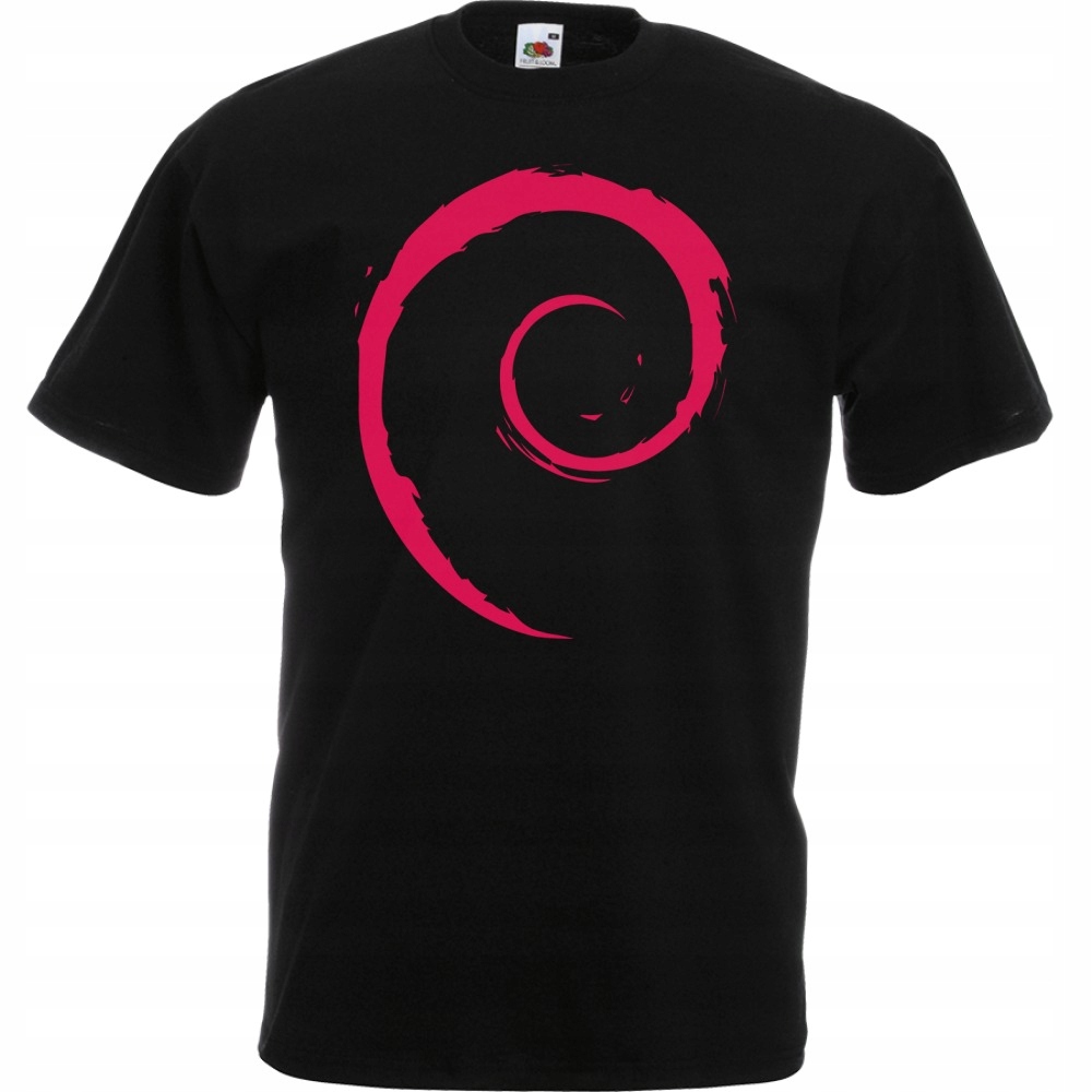 

Koszulka debian informatyk linux It M czarna