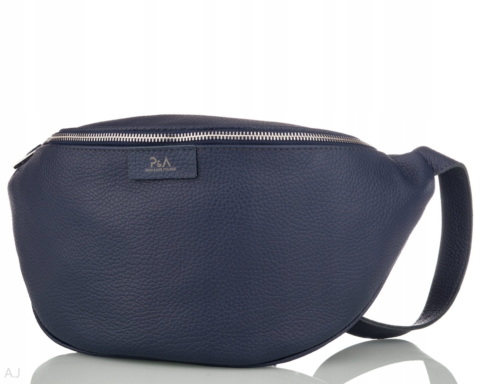 Dámská kožená ledvinka velká crossbody kabelka z kůže na boky prostorná